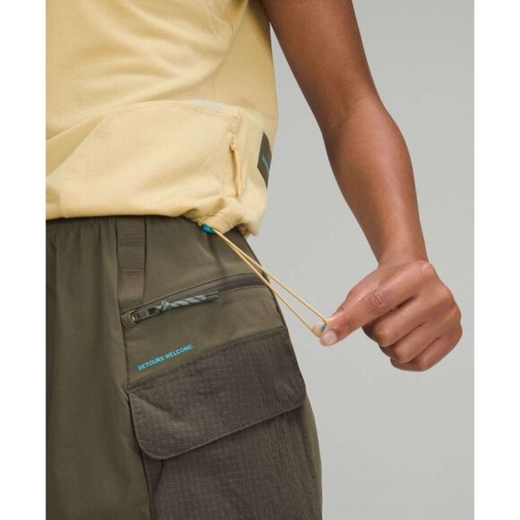 Lululemon Lightweight Cinched Hem Hiking T-Shirt, Golden Sand- SZ 4 - Picture 8 of 11